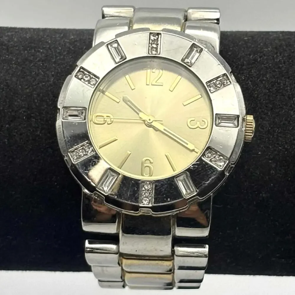 Silver Crystal Retro Watch